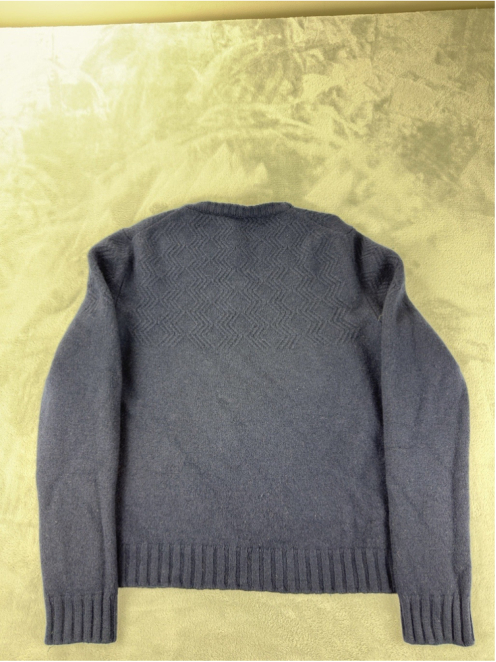 Isaia Napoli 100% Cashmere Navy Blue Sweater Mens Size Small - Picture 14 of 16